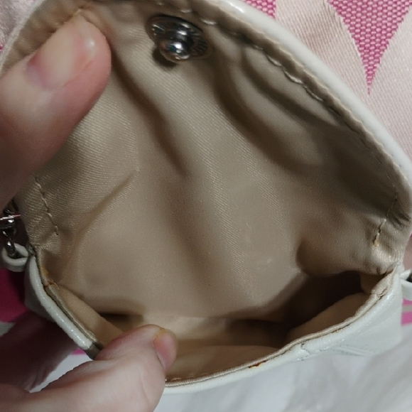 SALE! Coach Op Art Pink 🩷 Cream Y2K Shoulder/Tote Bag - Picture 8 of 16